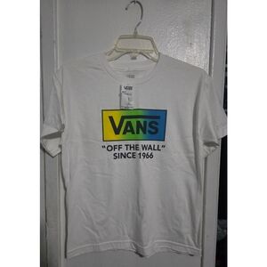 Vans White and Blue Graphic Tee